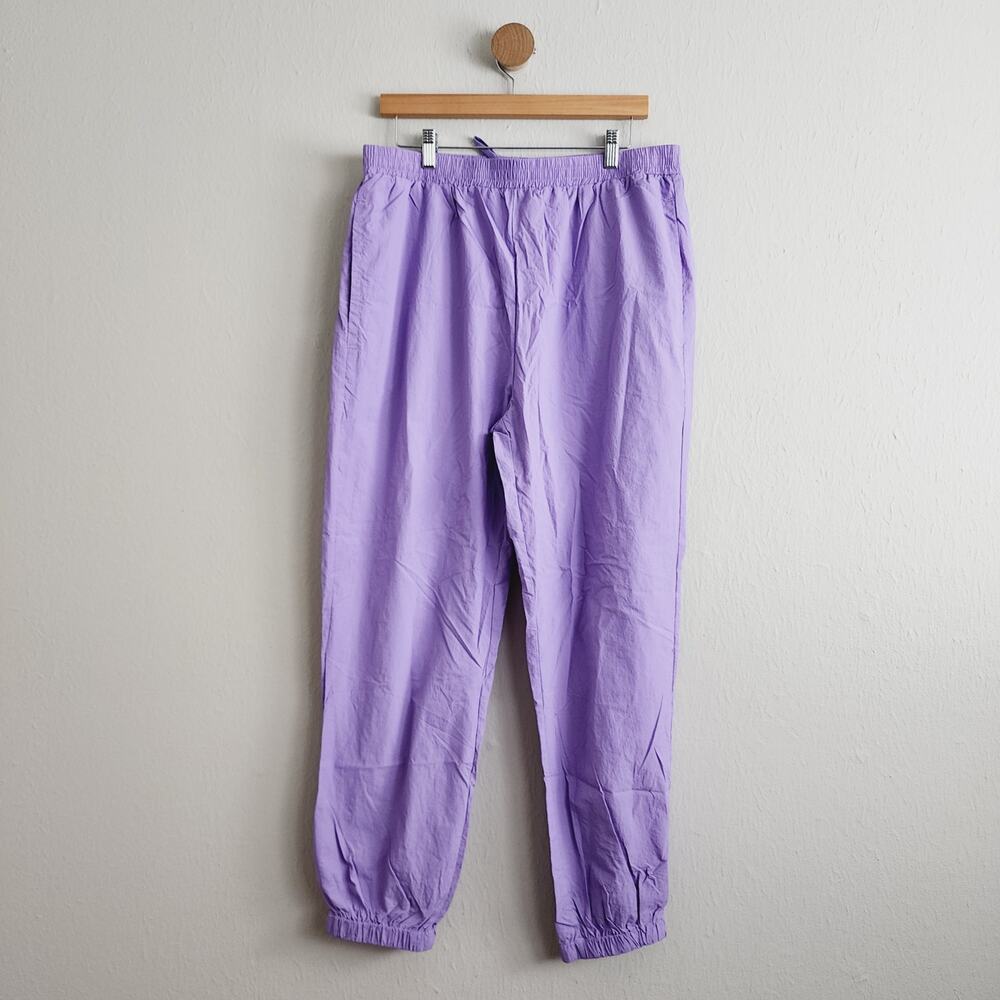 Clad and Cloth Dee Elly The Haze Windbreaker Jogger Pants Purple Dahlia Nylon L